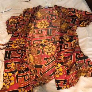 Vintage silk kimono and matching slip